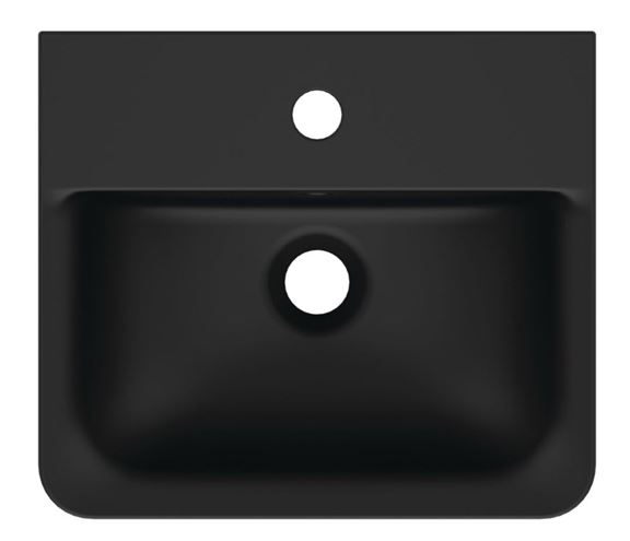 IDEAL STANDARD CONNECT AIR CUBE umývadlo 40 cm, s otvorom pre batériu a prepadom, čierna E0307V3 Obrázek - fotka