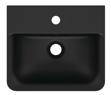 IDEAL STANDARD CONNECT AIR CUBE umývadlo 40 cm, s otvorom pre batériu a prepadom, čierna E0307V3 Obrázek - fotka