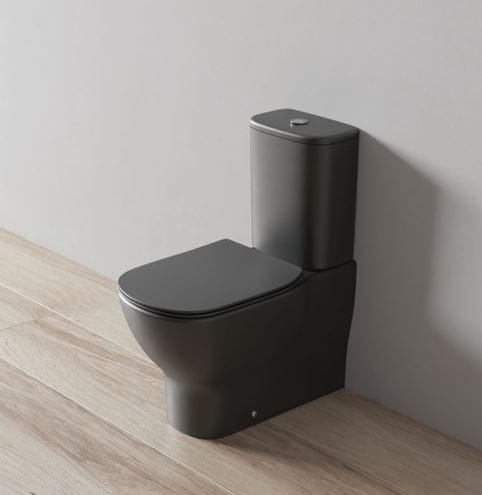 IDEAL STANDARD TESI WC kombi misa, Aquablade splachovanie, zadný odpad, matná čierna T5560V3 Obrázek - fotka