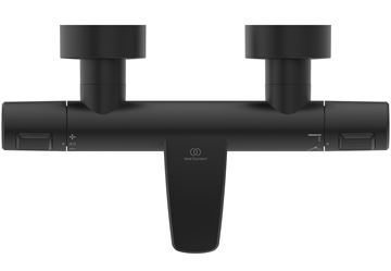 IDEAL STANDARD CERATHERM T25 vaňová nástenná termostatická batéria, s prepínačom, hodvábna čierna A7544XG Obrázek - fotka