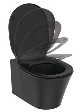 IDEAL STANDARD CONNECT AIR závesné WC, AquaBlade splachovanie, matná čierna E0054V3 Obrázek - fotka