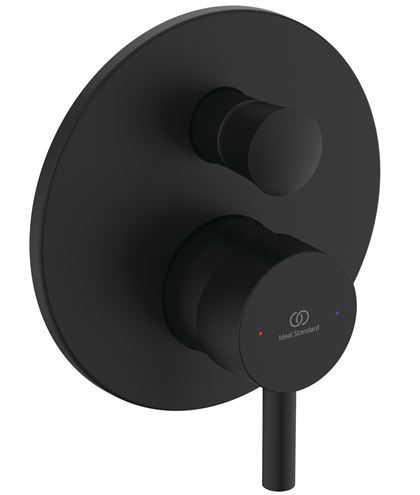 IDEAL STANDARD CERALINE vaňová podomietková batéria, s prepínačom, s telesom, hodvábna čierna A6939XG Obrázek - fotka