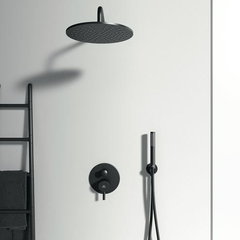 IDEAL STANDARD CERALINE vaňová podomietková batéria, s prepínačom, s telesom, hodvábna čierna A6939XG Obrázek - fotka