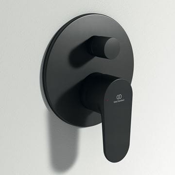 IDEAL STANDARD CERAFINE O vaňová podomietková batéria, s prepínačom, hodvábna čierna BD135XG Obrázek - fotka