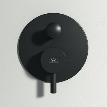 IDEAL STANDARD CERALINE vaňová podomietková batéria, s prepínačom, hodvábna čierna BD139XG Obrázek - fotka