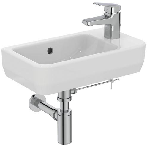 IDEAL STANDARD I.LIFE S umývadielko 45 cm, s otvorom pre batériu vpravo a prepadom T458601 Obrázek - fotka