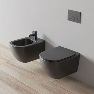 IDEAL STANDARD TESI závesný bidet, matná čierna T3552V3 Obrázek - fotka