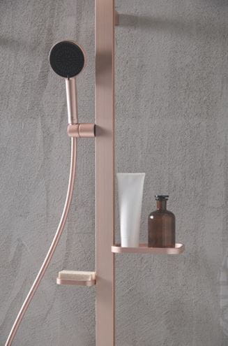 IDEAL STANDARD CERATHERM ALU+ sprchový set s termostatickou batériou, horná sprcha, ručná sprcha s 2 prúdmi, tyč, hadica, rosé BD583RO Obrázek - fotka