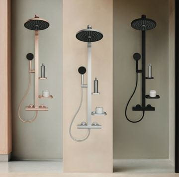 IDEAL STANDARD CERATHERM ALU+ sprchový set s termostatickou batériou, horná sprcha, ručná sprcha s 2 prúdmi, tyč, hadica, rosé BD583RO Obrázek - fotka