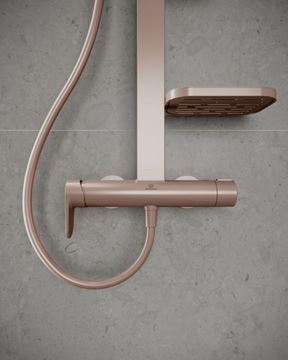 IDEAL STANDARD CERAFLOW ALU+ sprchový set s batériou, horná sprcha, ručná sprcha s 2 prúdmi, tyč, hadica, rosé BD584RO Obrázek - fotka