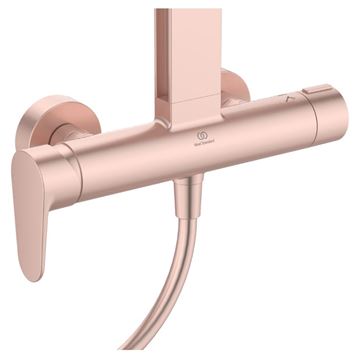 IDEAL STANDARD CERAFLOW ALU+ sprchový set s batériou, horná sprcha, ručná sprcha s 2 prúdmi, tyč, hadica, rosé BD584RO Obrázek - fotka