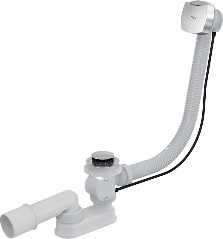 ALCA vaňový sifón 57 cm, bovden, chróm