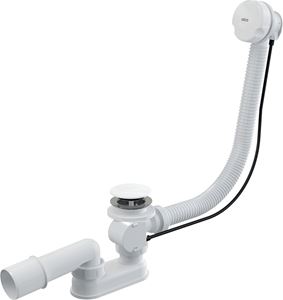 ALCA vaňový sifón 57 cm, bovden, biela