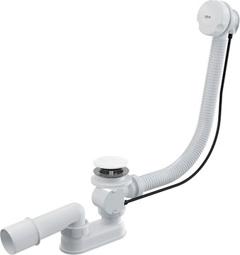 ALCA vaňový sifón 80 cm, bovden, biela