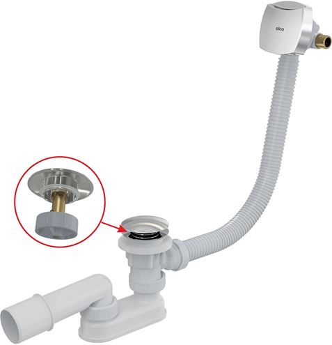 ALCA vaňový sifón 80 cm, s napúšťaním prepadom, click-clack, chróm A508CKM-80 Obrázek - Hlavní obrázek