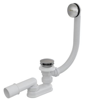 RAVAK vaňový sifón 57 cm, click-clack, chróm