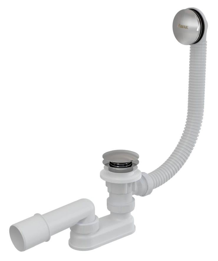 RAVAK vaňový sifón 80 cm, click-clack, chróm