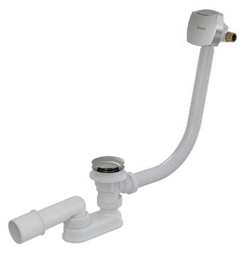 RAVAK vaňový sifón 80 cm, s napúšťaním prepadom, click-clack, chróm
