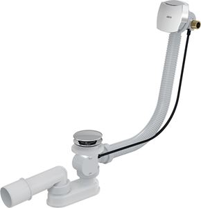 ALCA vaňový sifón 80 cm, s napúšťaním prepadom, bovden, chróm