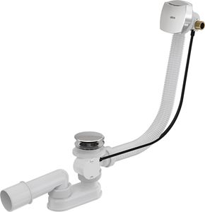 ALCA vaňový sifón 57 cm, s napúšťaním prepadom, bovden, chróm