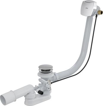 ALCA vaňový sifón 57 cm, s napúšťaním prepadom, bovden, chróm