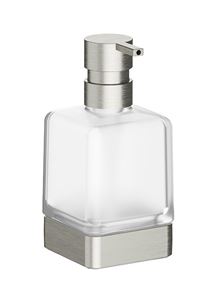 INDA LEA 1800 dávkovač tekutého mydla 250 ml, sklo, brúsený nikel