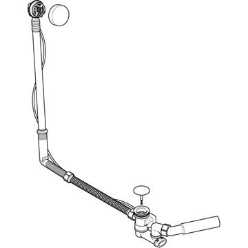 GEBERIT vaňový sifón 73 cm, bovden, chróm 150.525.21.6 Obrázek - fotka