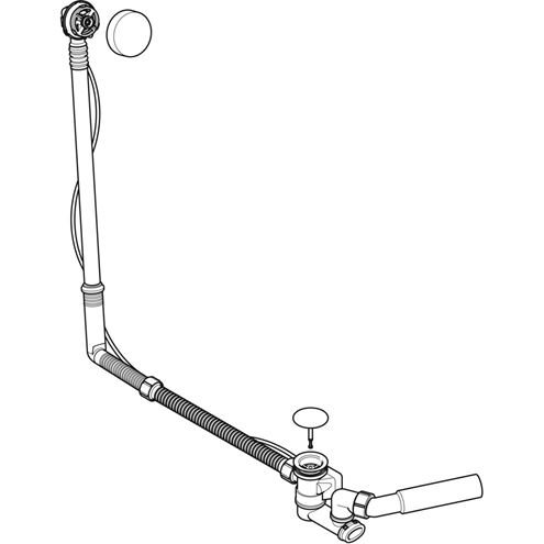 GEBERIT vaňový sifón 73 cm, bovden, chróm 150.525.21.6 Obrázek - fotka