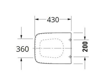 DURAVIT PURAVIDA WC sedadlo, Soft-Close, lesklá biela 0069190000 Technický nákres