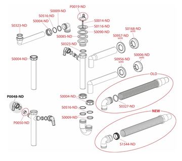 ALCA A81 drezový sifón DN40, s prípojkou a prevlečnou maticou 6/4 A81-DN40 Obrázek - fotka