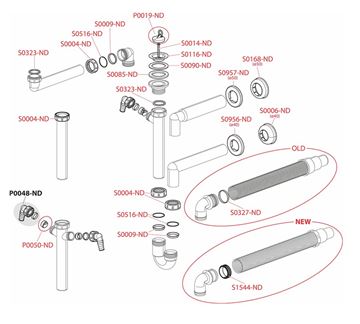 CONCEPT drezový sifón DN50, s prípojkou a prevlečnou maticou 6/4 PT1008150 Obrázek - fotka