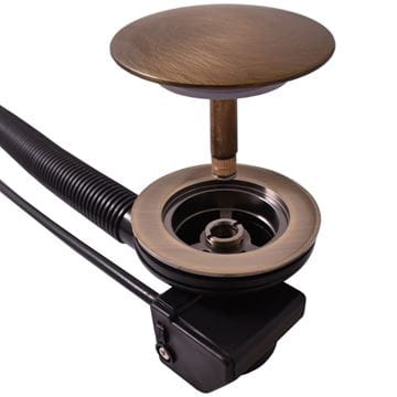 RAV SLEZÁK vaňový sifón 60 cm, bovden, staromosadz MD0588SM Obrázek - fotka