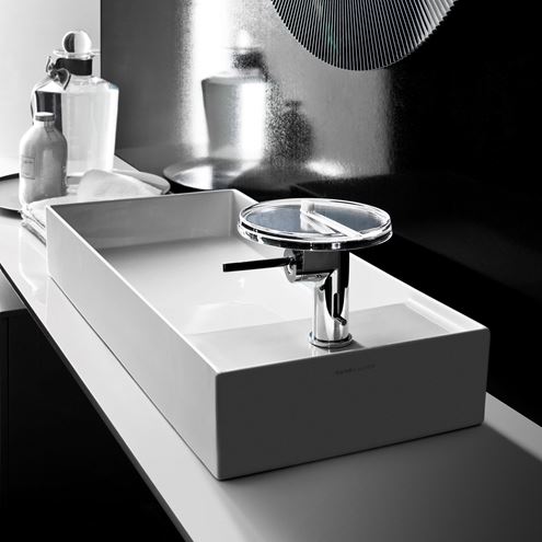 KARTELL BY LAUFEN umývadlo na dosku 75 cm, s otvorom pre batériu, bez prepadu H8123320001111 Obrázek - fotka