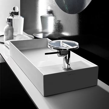 KARTELL BY LAUFEN umývadlo na dosku 75 cm, s otvorom pre batériu, bez prepadu H8123320001111 Obrázek - fotka