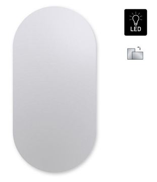 AMIRRO AMBIENTE OVAL zrkadlo 100x50 cm, reverzibilné, s osvetlením 411-460 Obrázek - fotka