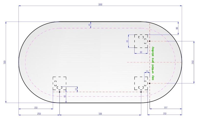 AMIRRO AMBIENTE OVAL zrkadlo 100x50 cm, reverzibilné, s osvetlením 411-460 Obrázek - fotka