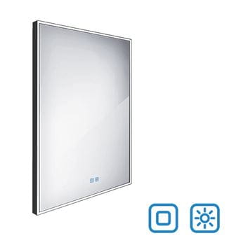 NIMCO ZP 13000 zrkadlo 60x80 cm, reverzibilné, s osvetlením, s reguláciou stmievania a teploty svetla, s dvoma senzormi