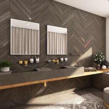 NIMCO 13000 zrkadlo 60x80 cm, reverzibilné, s osvetlením, s reguláciou stmievania a teploty svetla, s dvoma senzormi ZPC 13002VX-90 Obrázek - fotka