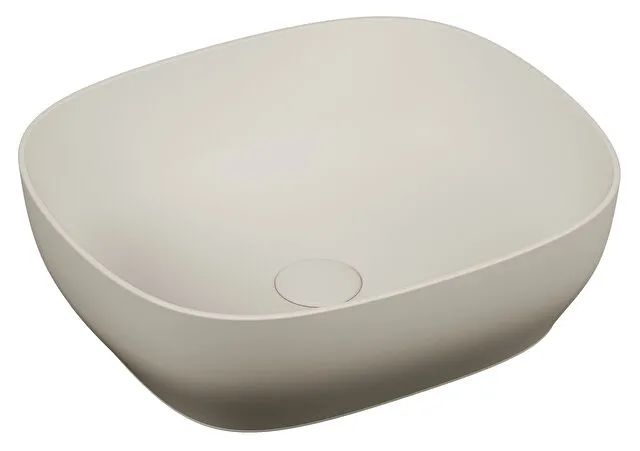 VITRA OUTLINE umývadlová misa 46 cm, bez prepadu, VitrAhygiene, matt taupe 5994B420-0016 Obrázek - Hlavní obrázek