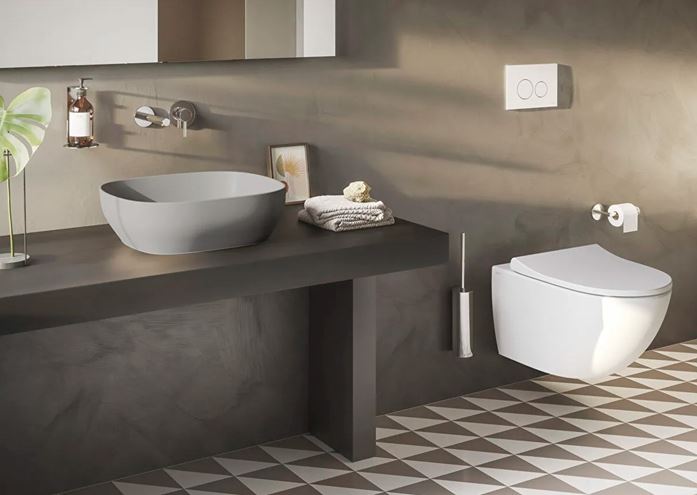 VITRA OUTLINE umývadlová misa 46 cm, bez prepadu, VitrAhygiene, matt stone grey 5994B476-0016 Obrázek - fotka