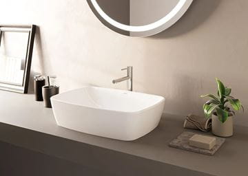 VITRA SHIFT umývadlová misa 55 cm, bez prepadu, brúsená, VitrAhygiene 7075B003-0016 Obrázek - fotka