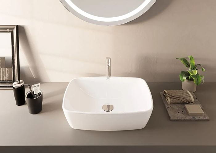 VITRA SHIFT umývadlová misa 55 cm, bez prepadu, brúsená, VitrAhygiene 7075B003-0016 Obrázek - fotka
