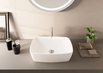 VITRA SHIFT umývadlová misa 55 cm, bez prepadu, brúsená, VitrAhygiene 7075B003-0016 Obrázek - fotka