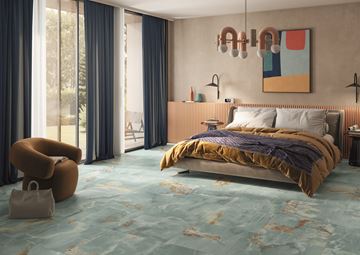 IMOLA THE ROOM BLOSSOM dlažba 60x60 cm, mat, onyx aqua blue gold turquoise BLU AQ6 60 RM Obrázek - fotka
