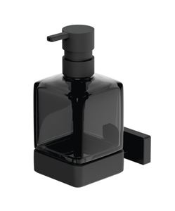 INDA LEA 1800 dávkovač tekutého mydla 250 ml, nástenný, sklo, matná čierna