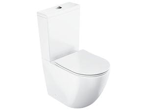 RAVAK OPTIMA WC kombi, so SoftClose sedadlom, RimOff splachovanie, vario odpad, bočné napúšťanie