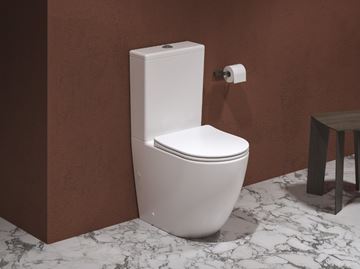 RAVAK OPTIMA WC kombi, so SoftClose sedadlom, RimOff splachovanie, vario odpad, bočné napúšťanie X01870 Obrázek - fotka