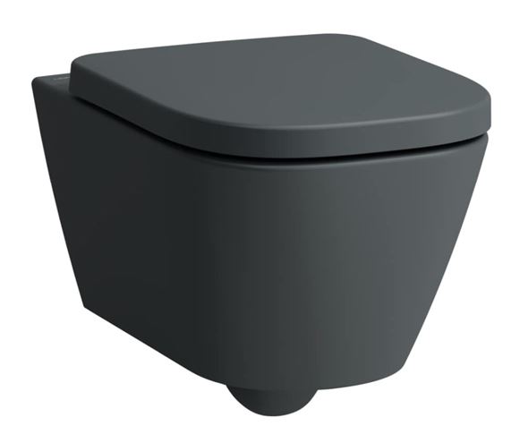 LAUFEN MEDA závesné WC, Rimless splachovanie, matný grafit H8201107580001 Obrázek - Hlavní obrázek