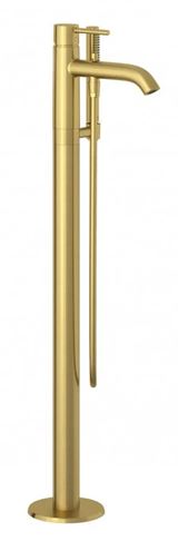 KLUDI BOZZ vaňová batéria na podlahu, so sprchovou súpravou, brushed gold 38590N076 Obrázek - Hlavní obrázek