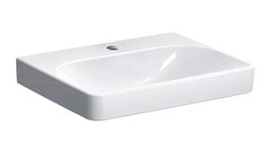 GEBERIT SMYLE SQUARE umývadlo 60 cm, s otvorom pre batériu, bez prepadu